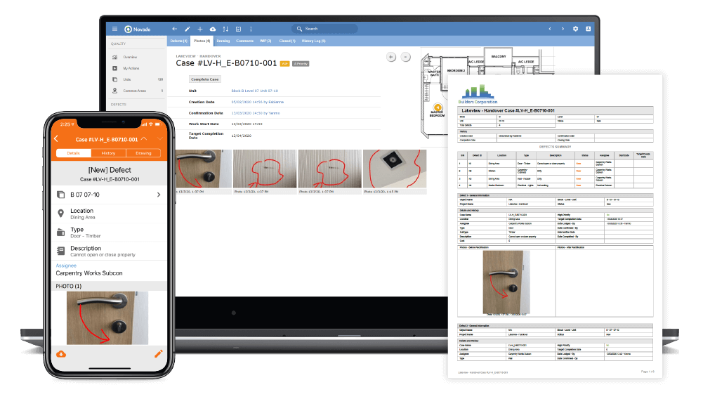 Novade Quality Construction App 04 construction quality management software punch lists