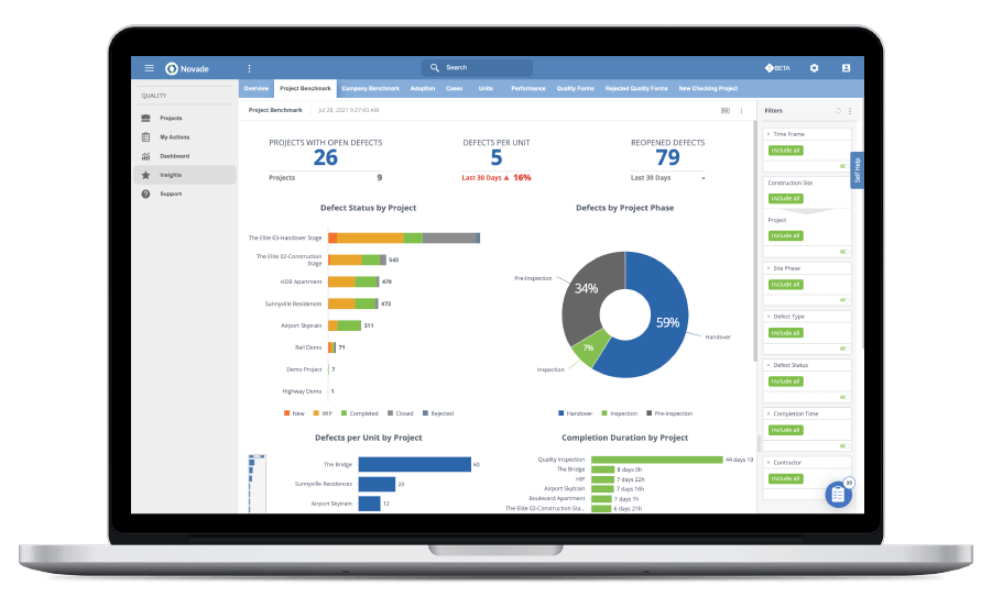 Novade Insights Quality desktop Novade Insights Quality desktop