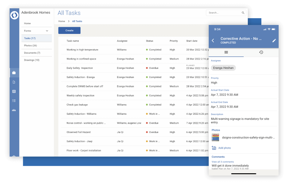 Novade Lite track tasks safety compliance app Novade Lite track tasks safety compliance app