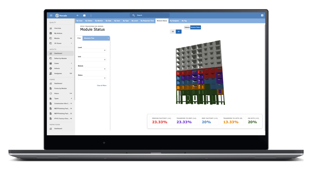 Novade-Quality-Screens-UK_Punch-lists Construction ITP software