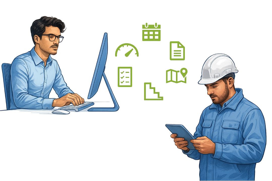 Novade Lite construction app on desktop